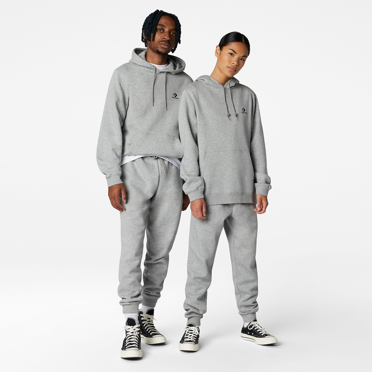 CONVERSE<br>Moletom unissex com estampa de estrela e chevron