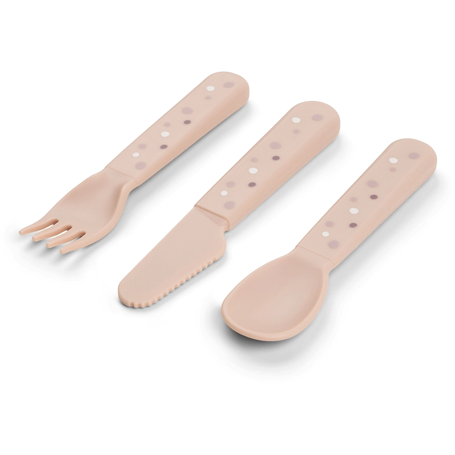 Done by Deer™ Kinderbesteck Set Foodie Happy dots Rosa
