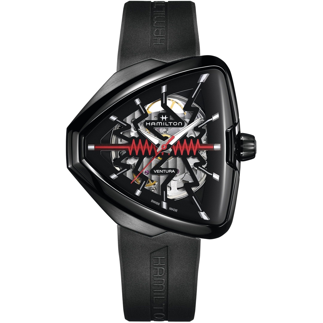 Hamilton Shaped Ventura Elvis80 Skeleton Schwarz