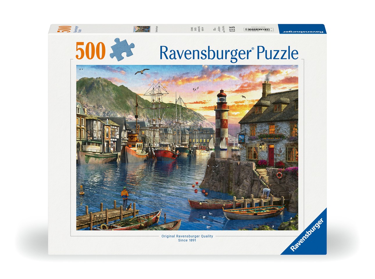 Ravensburger - Puslespil Sunrise At The Port 500 brikker