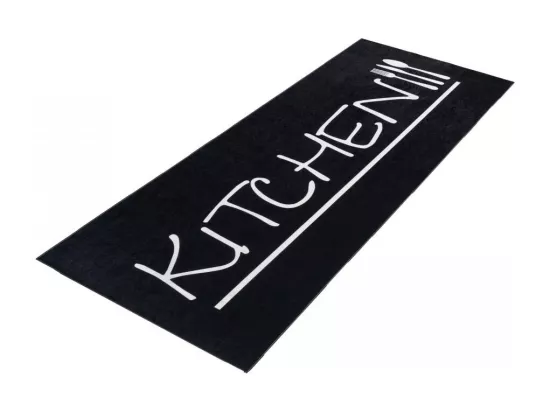 Tapis entrée Lavable 30° 50x80 noir et blanc , facile d'entretien IMPNUM 10