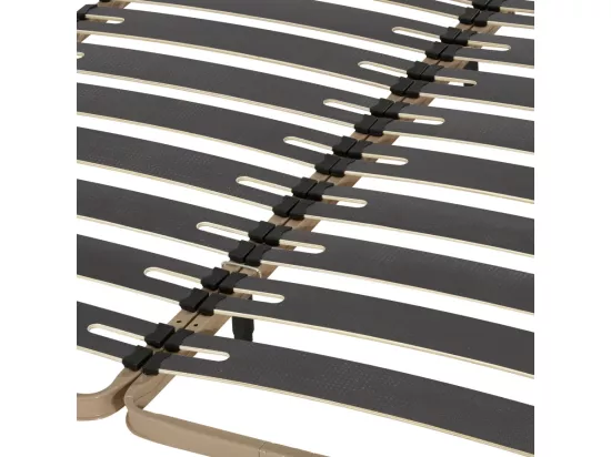 Sommier à lattes + pieds 2x80x200 C310 - 22 lates bois - Fabrication française