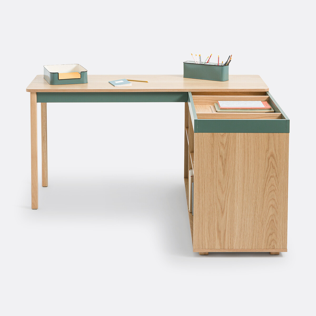 LA REDOUTE INTERIEURS<br>Mesa reversível de canto com arrumação, Lina