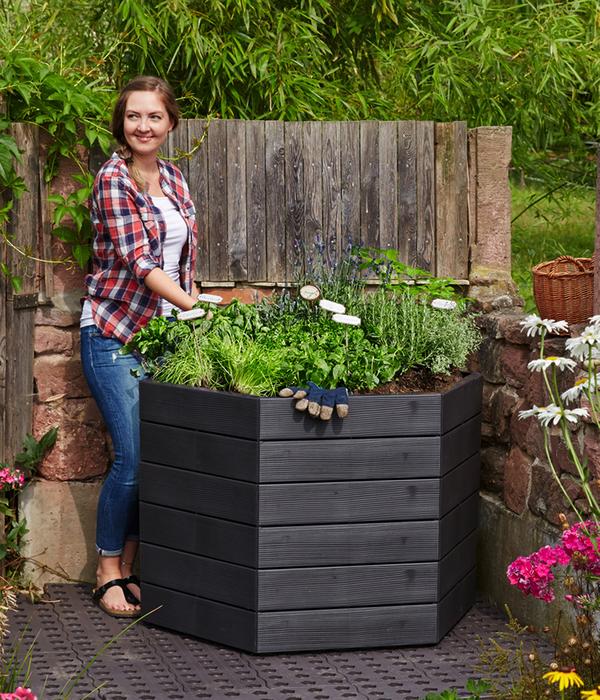 Garantia Kunststoff-Hochbeet Ergo Wood inkl.