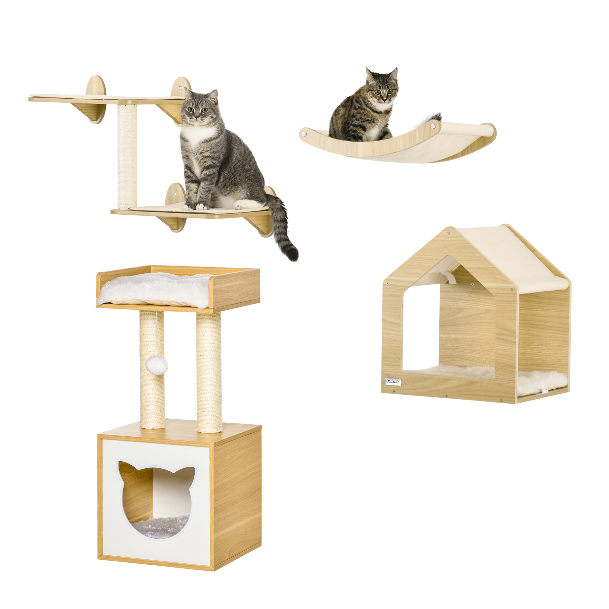 Conjunto para Gatos PawHut Oak