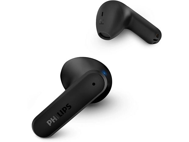 Philips True Wireless In-Ear-Kopfhörer TAT2139BK/00 Schwarz Drahtlose In-Ear-Bluetooth-Kopfhörer mit langer Akkulaufzeit und dynamischem Klang