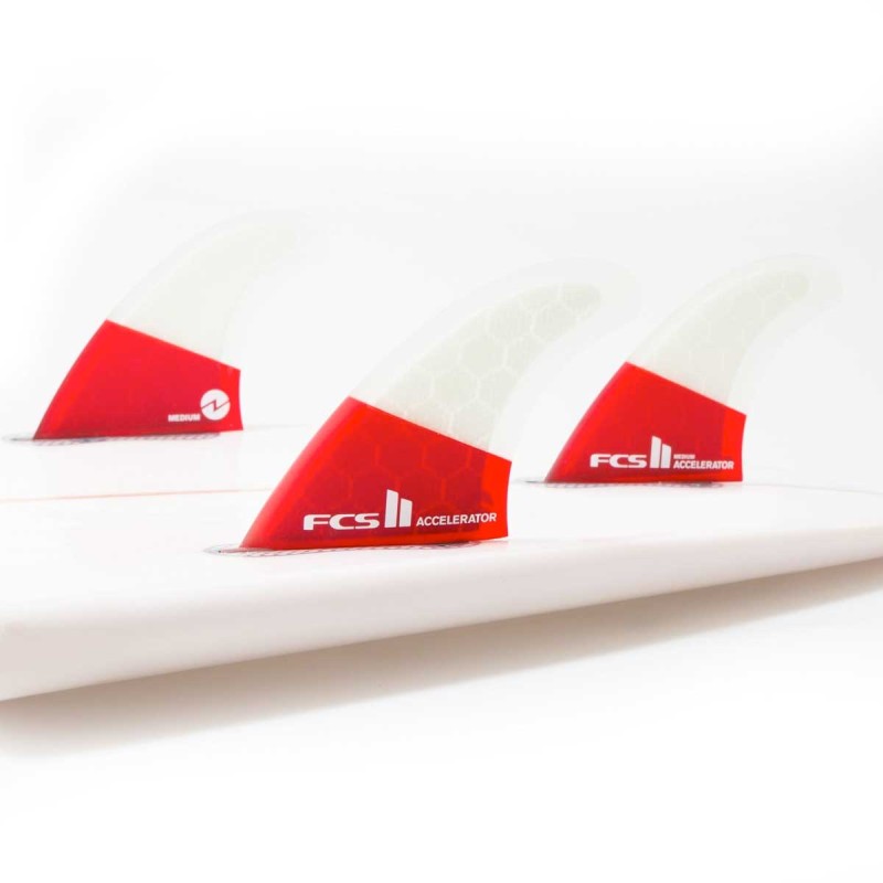 Ailerons FCS II Accelerator PC Red Mood Tri Set - The Corner Shop