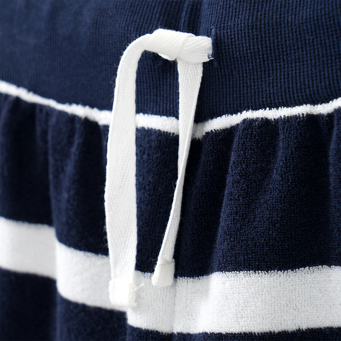 Yigga Jungen Frottee-Shorty mit Streifen dunkelblau / weiss