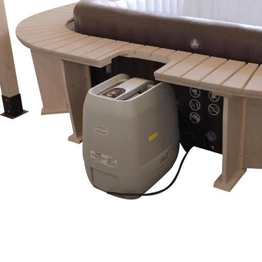 Spa inflável Bestway K2o Seychelles com painéis de madeira para 4 a 6 pessoas com jatos de hidromassagem.