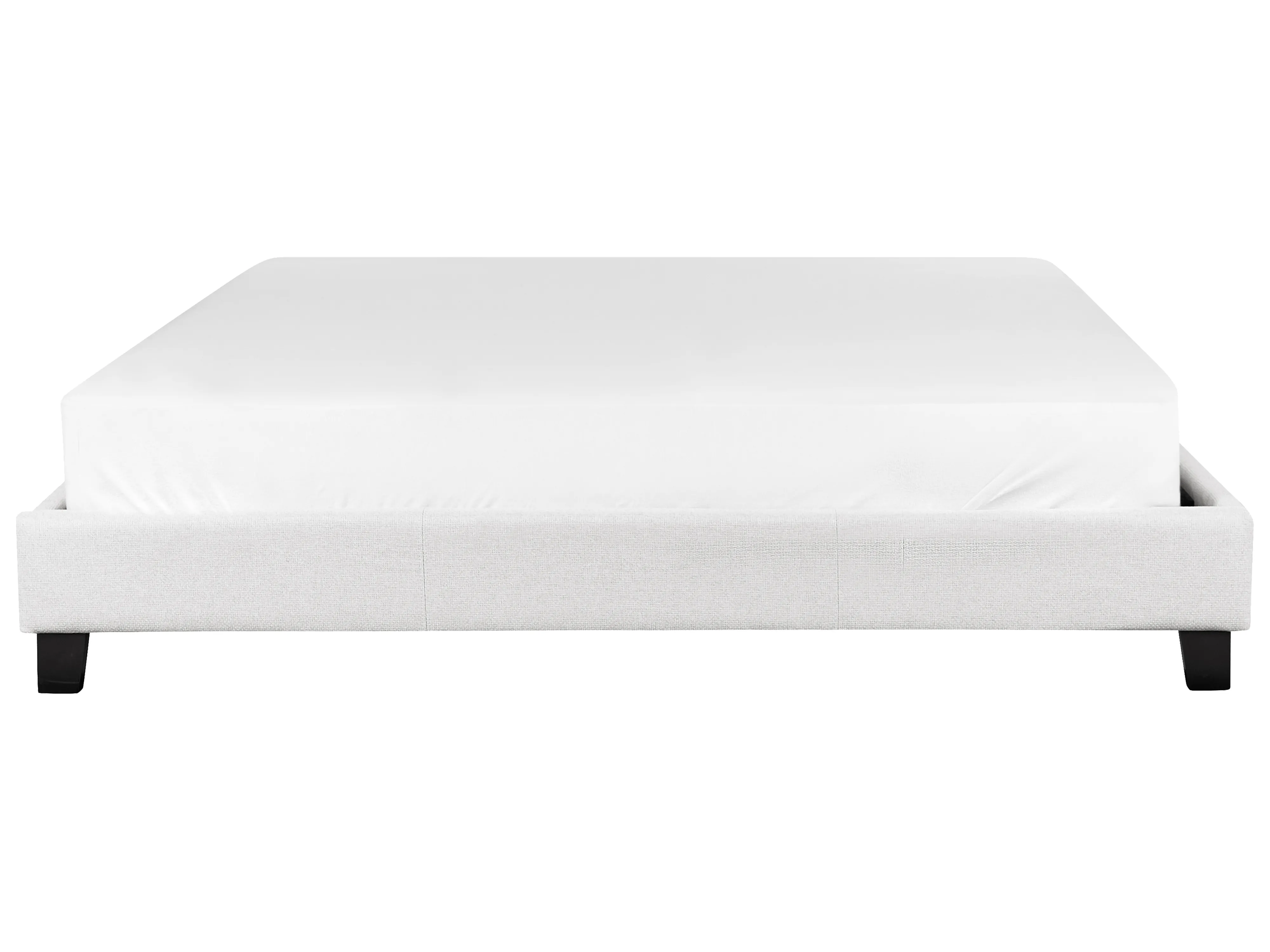 Bed zonder hoofdbord Stof ROANNE 180 x 200 cm Lichtgrijs