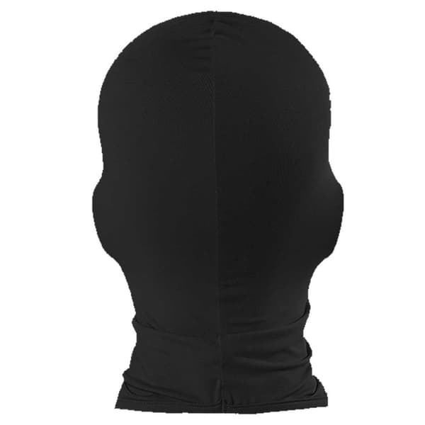 Tynn svart balaclava skimaske røverhatt 1 hull