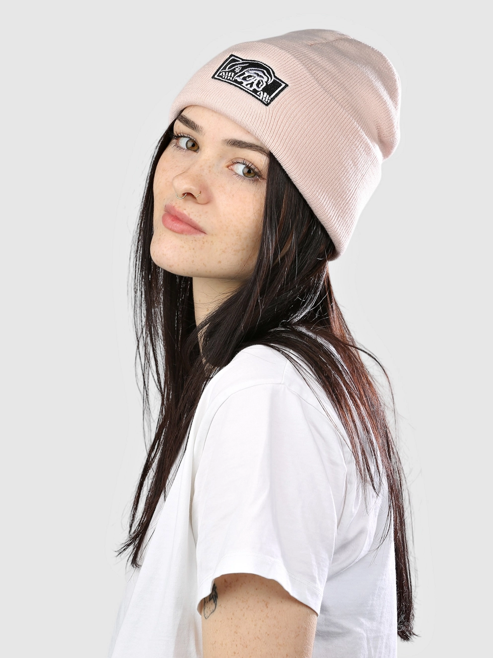 Lurking Class Gas Station Box Logo Beanie pink