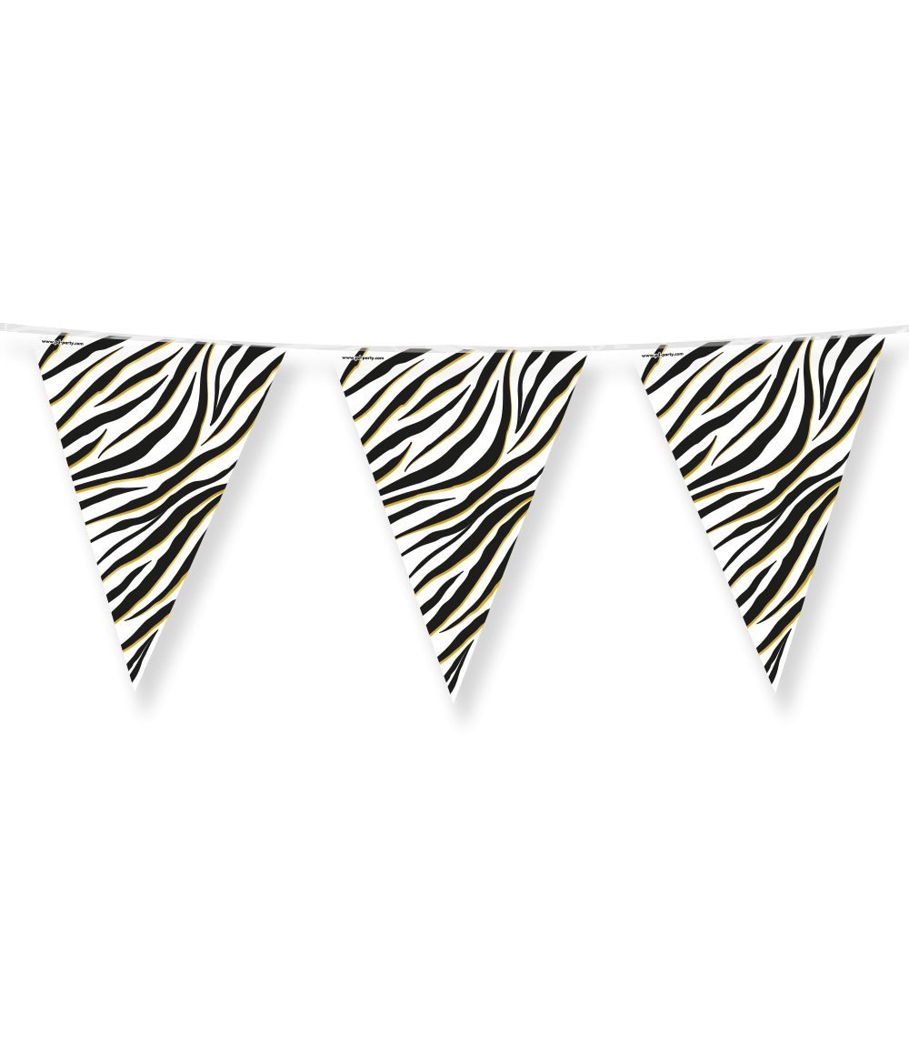 Zwart Witte Slinger Zebra Print 10m