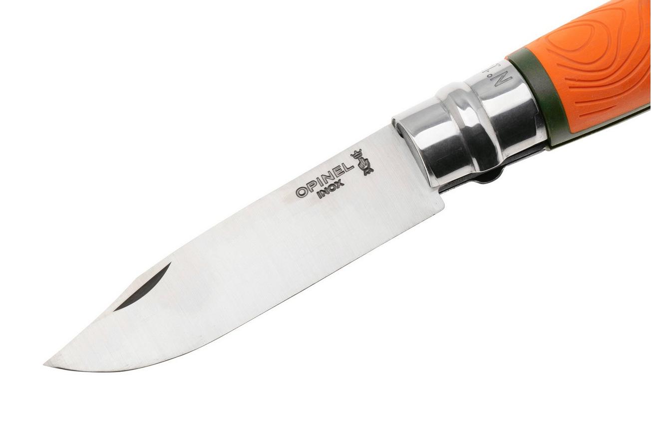 Opinel No. 12 Explore 002454 Orange, bushcraft zakmes met tekentang