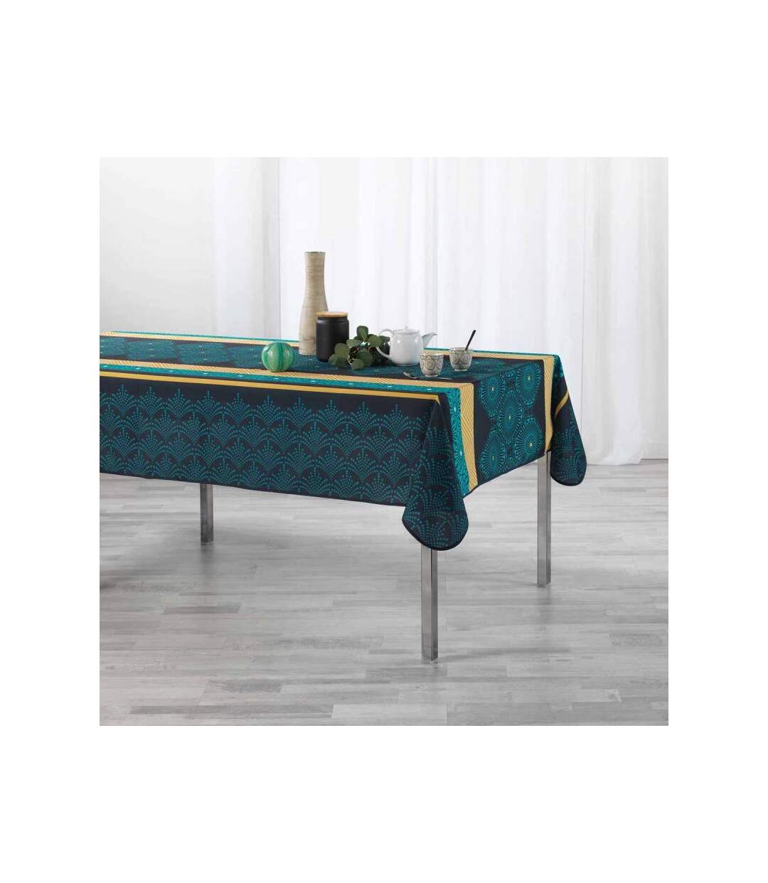 Nappe Antitache Cuisine Addict 150x200cm Bleu
