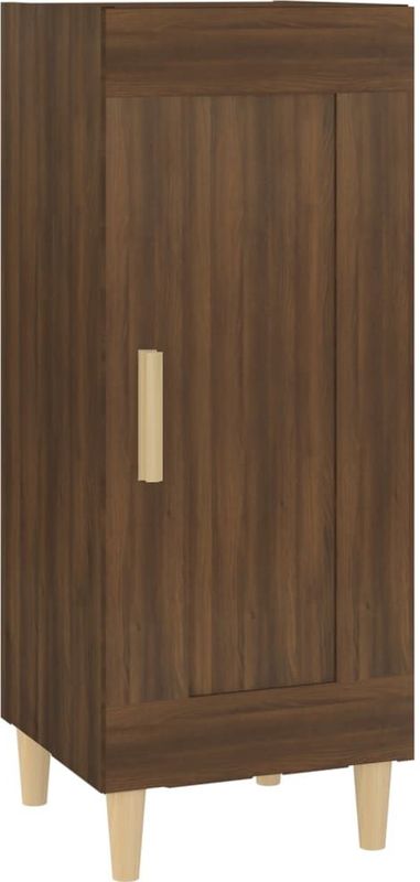 vidaXL - Dressoir - Bruin - Bewerkt Hout - 3 Vakken 1 Deur