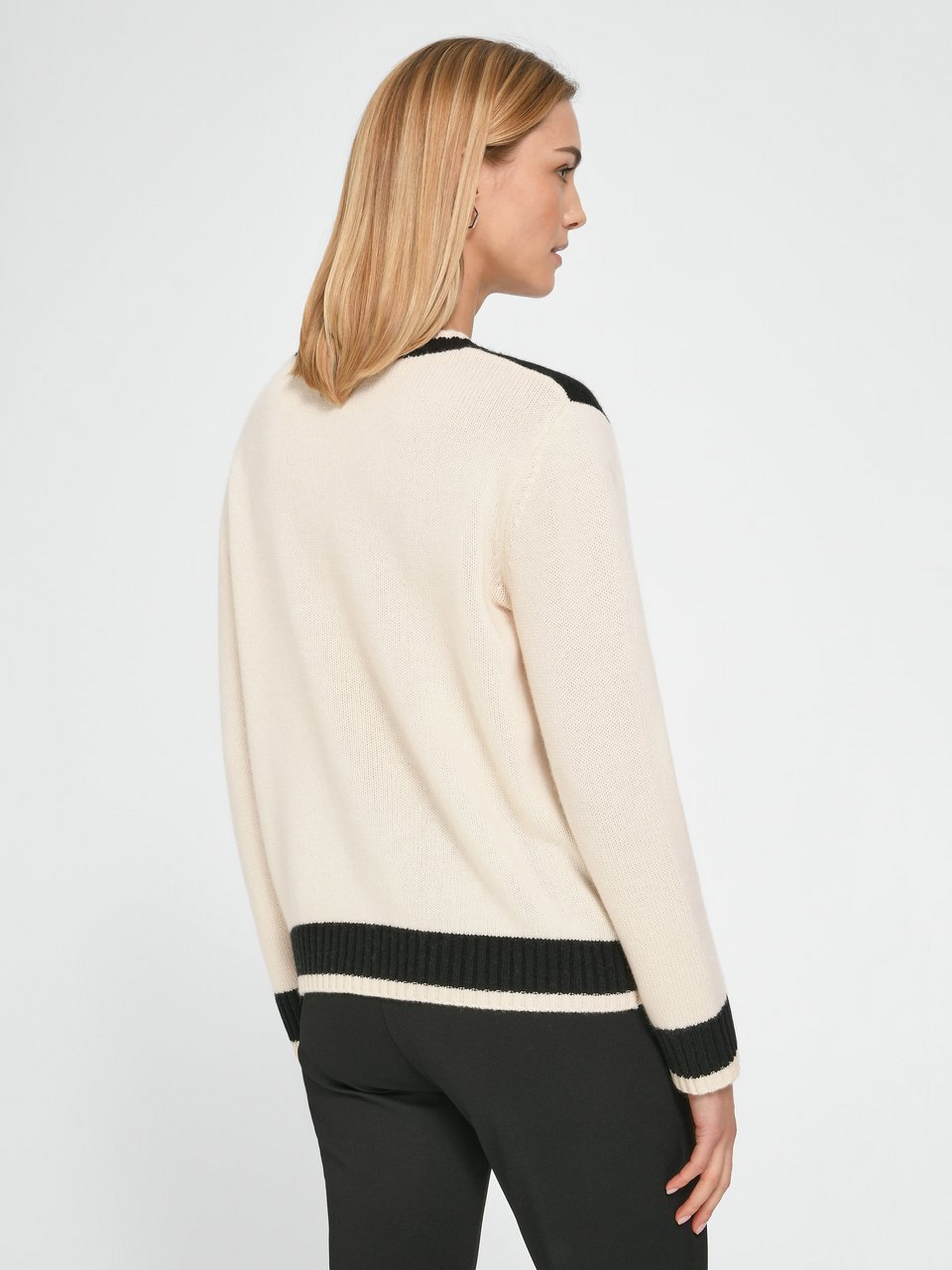 Rundhals-Pullover aus Schurwolle und Kaschmir