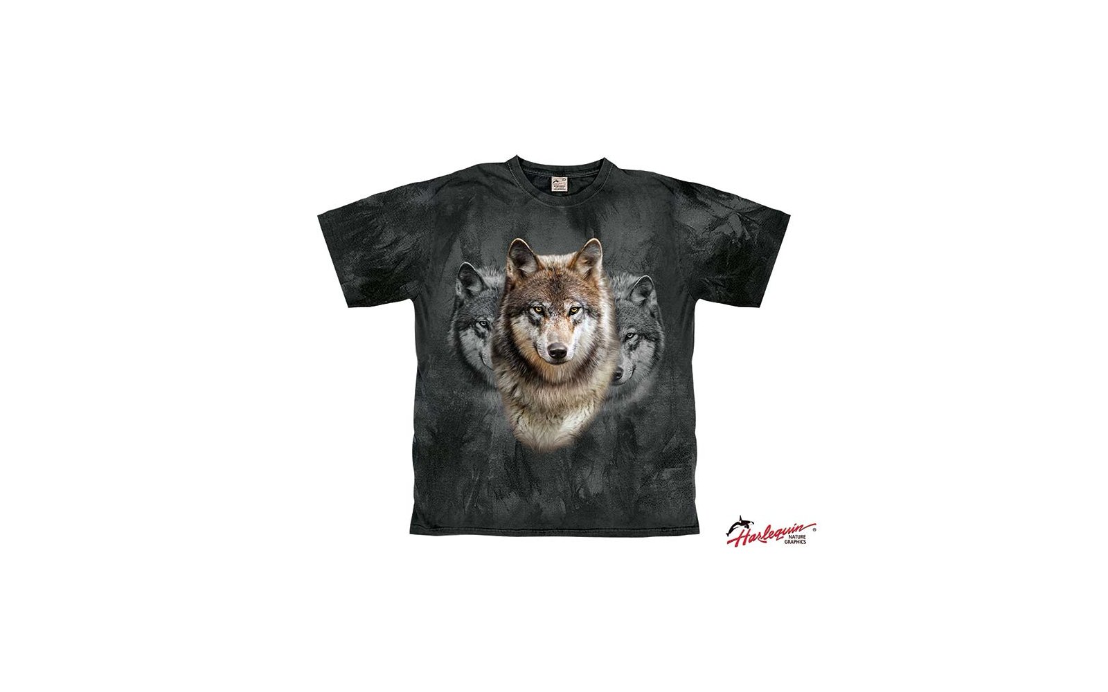 Harlequin Wolf Spirit Slate Herren T-Shirt