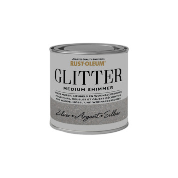 Rust-Oleum glitterverf medium shimmer silver 250 ml