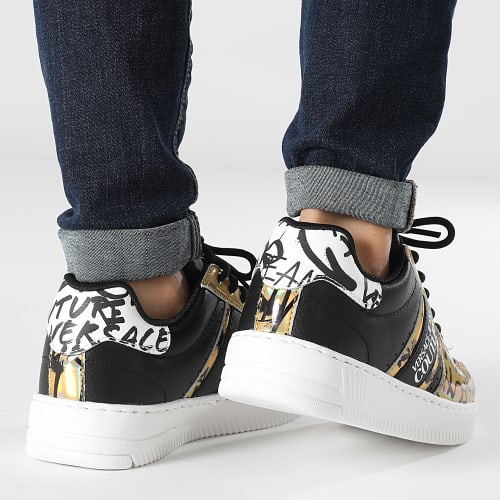 Baskets Femme Fondo Meyssa 75VA3SJ7 Black Gold Iridescent
