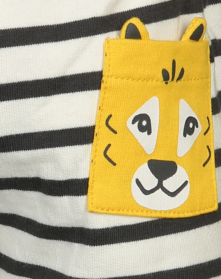 Bermudas TIGER gestreift in grau
