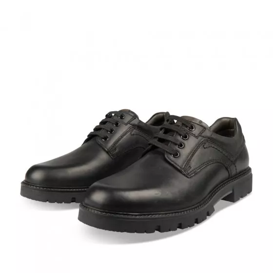Derbies NOIR DENIM SIDE CUIR