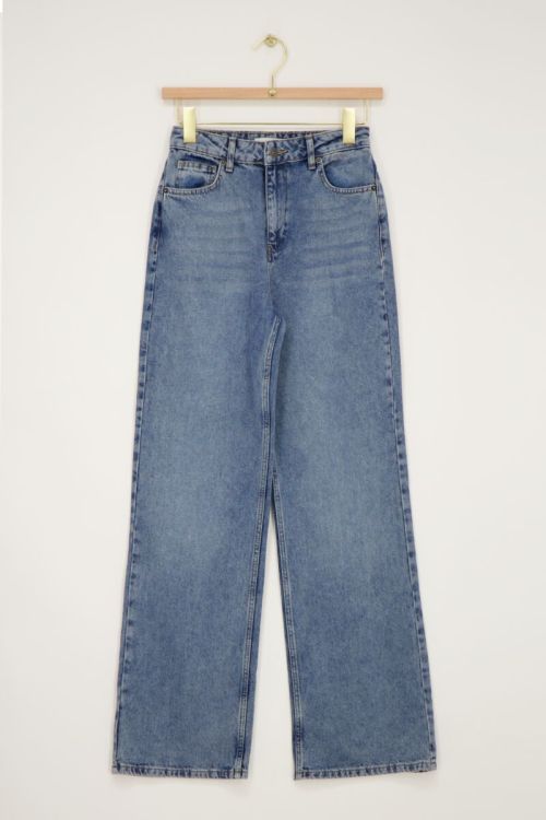 Blauwe classic wide leg jeans