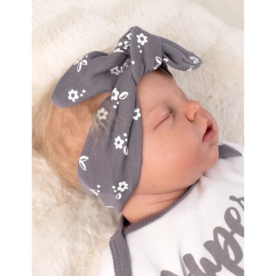 Baby Sweets 3tlg Set Body + Hose + Mütze Lieblingsstücke weiß grau