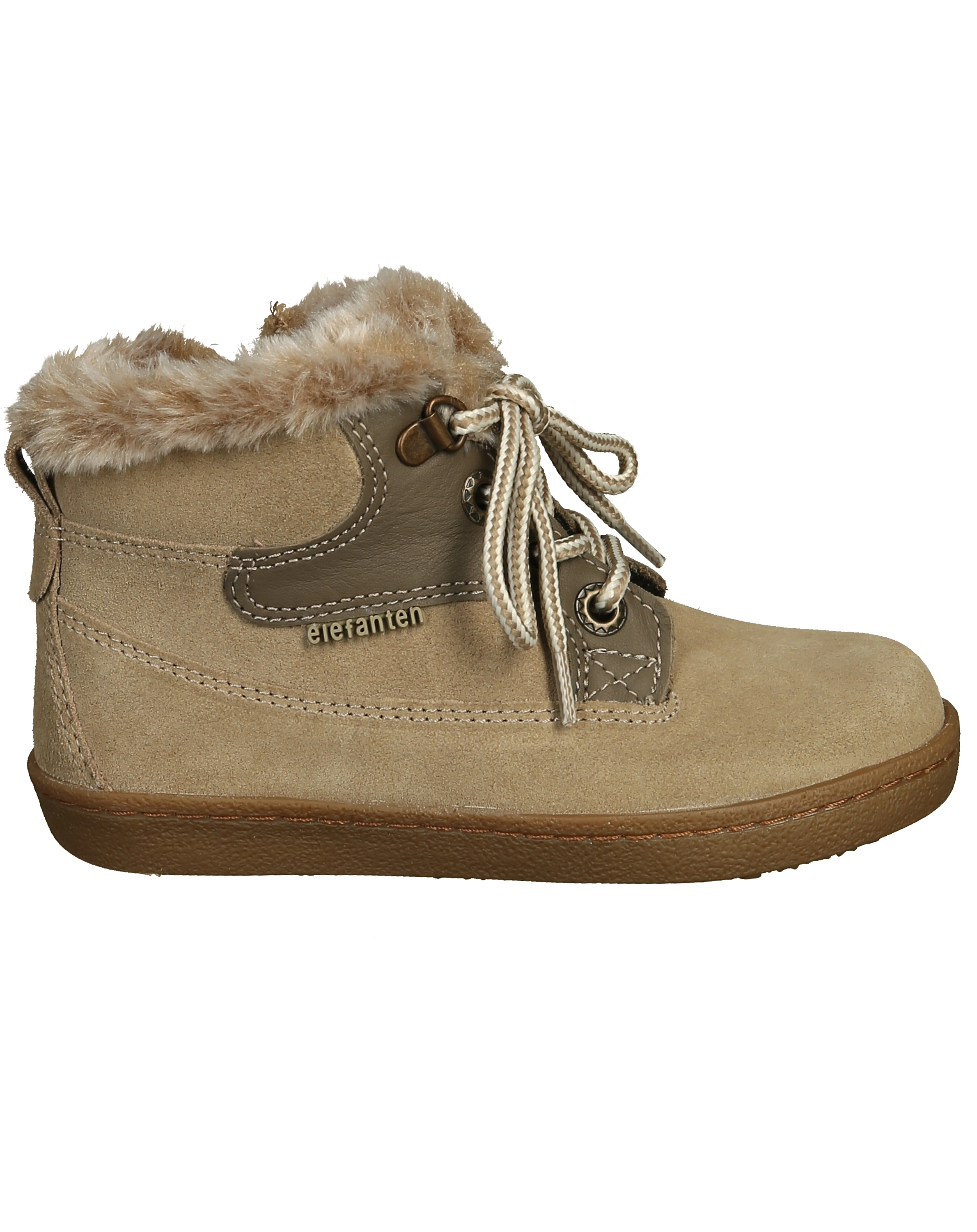 Leder-Schnürstiefel MERLIN MAX gefüttert in stone/cement