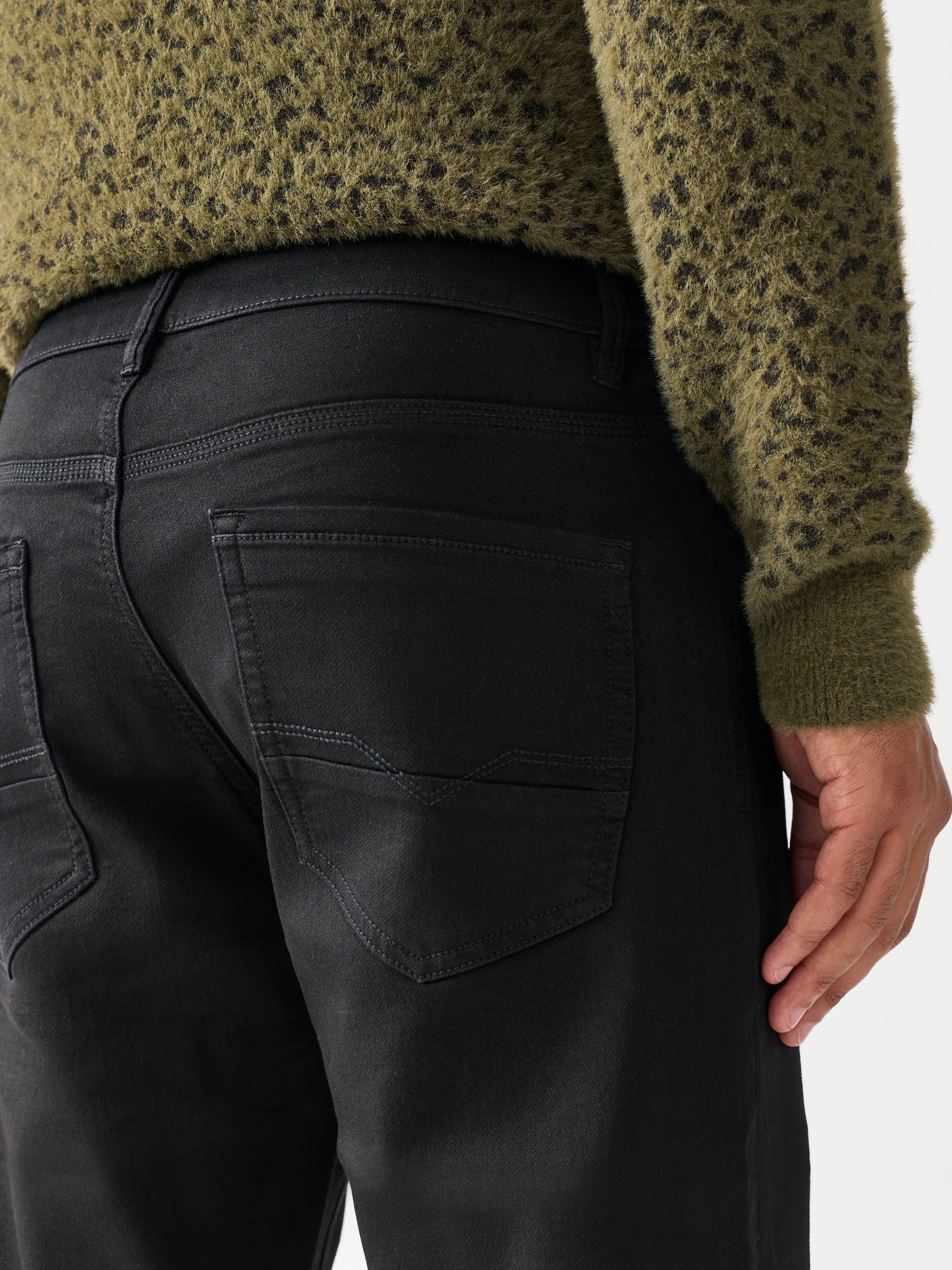 Zwart - Straight fit - Comfortabele stretchjeans