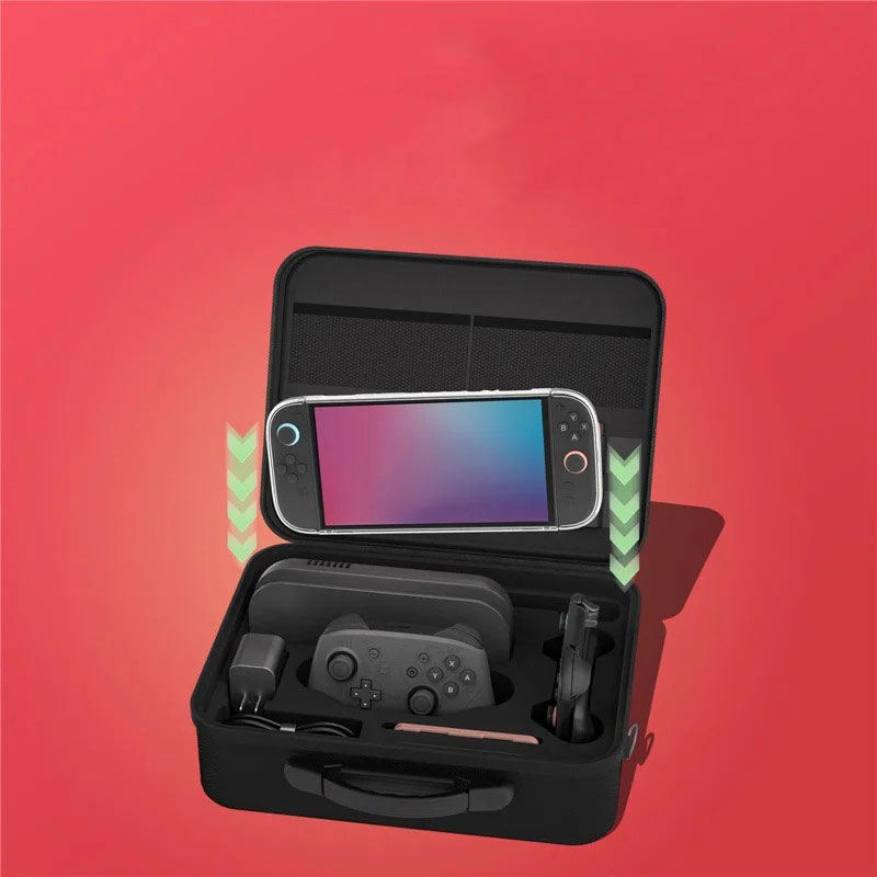 Tragbare Reise Box Schutztasche mit Schultergurt und Kartenspiel-Slot für Nintendo Switch 2 / Joy-Cons - Schwarz