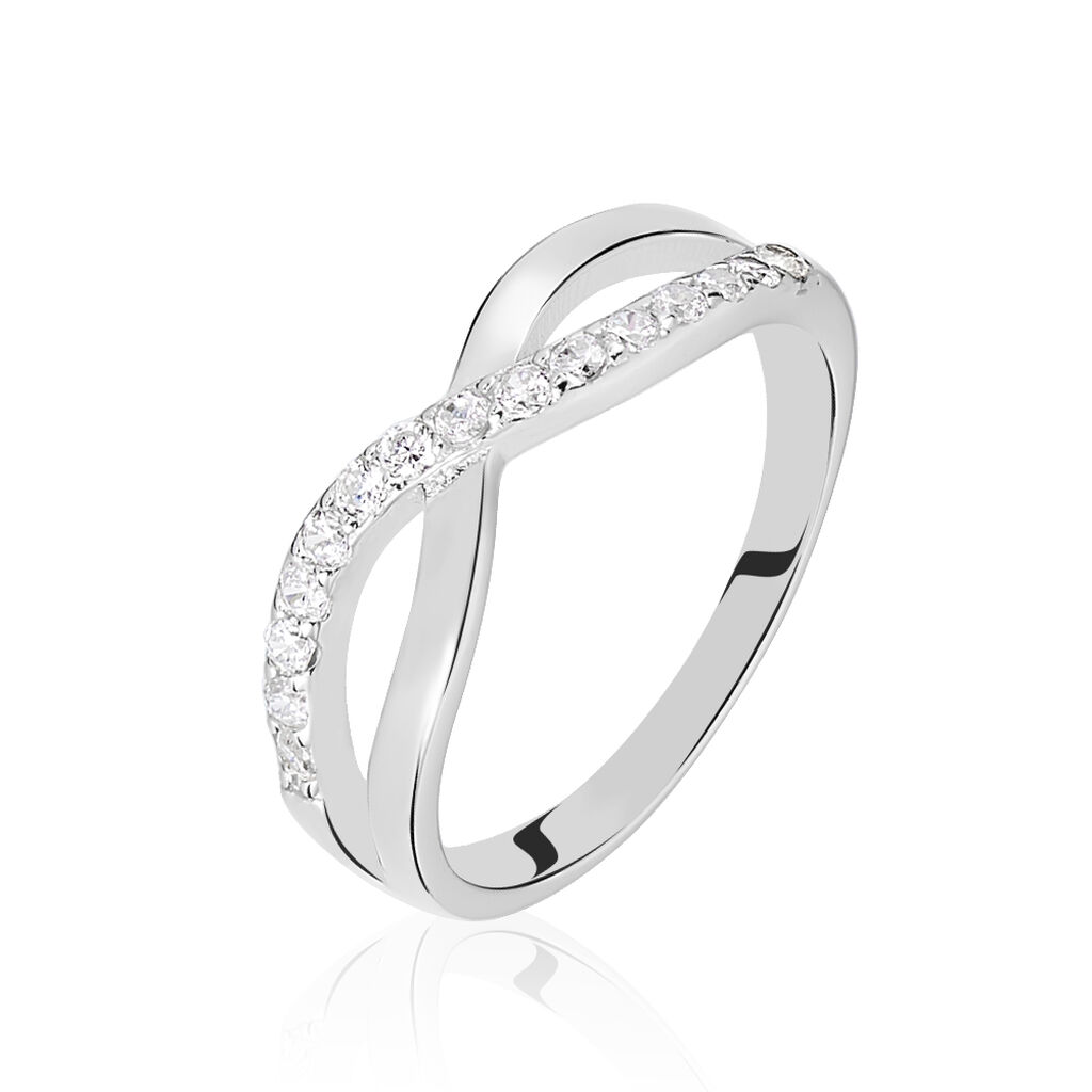 Bague Kassandre Argent Blanc Oxyde De Zirconium