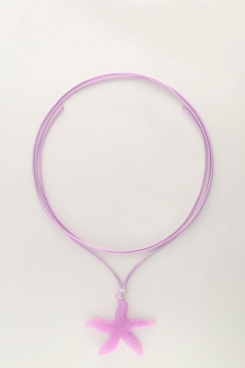 Ocean lila koord ketting met zeester