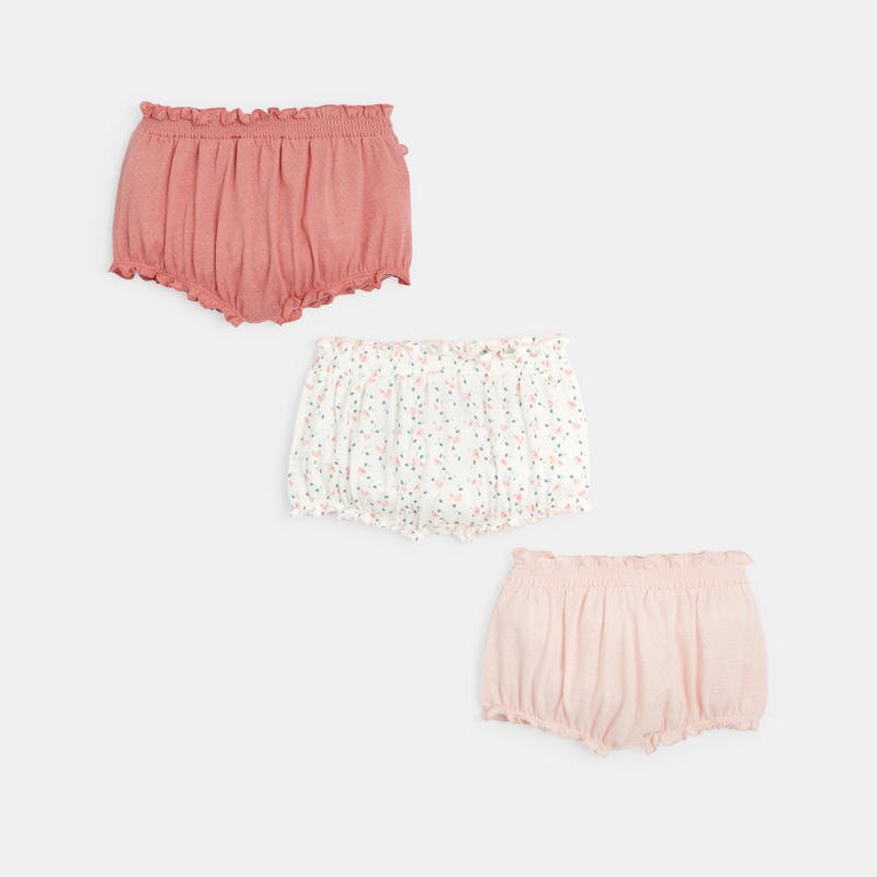 Bloomer jersey fantaisie (lot de 3) rose naissance Rose