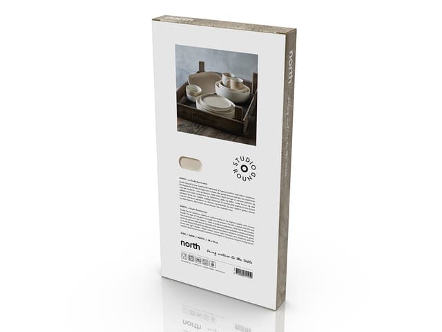 Studio Round Serveringsfad Matte white/Matte sand