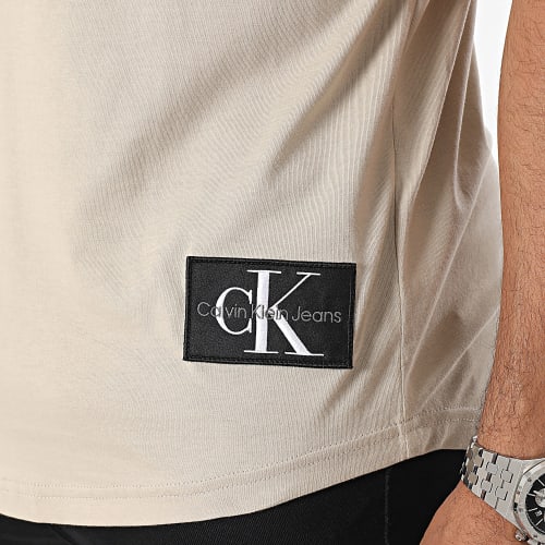Tee Shirt Oversize Badge Round 3482 Beige