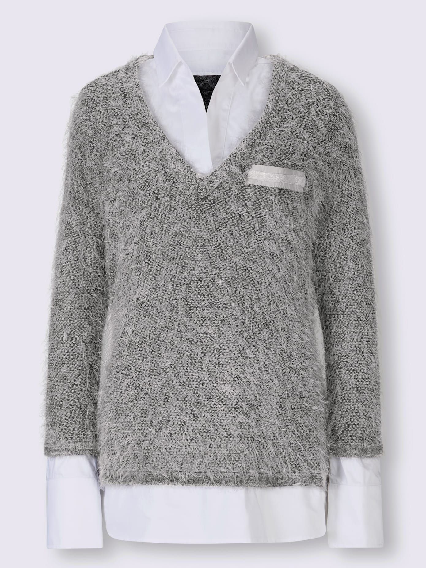 Pull aspect 2 en 1 tendance