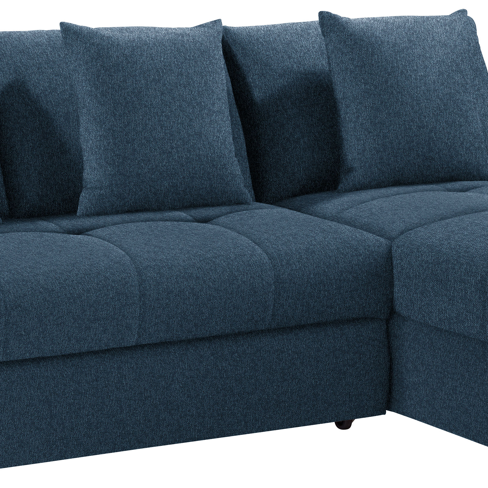 Ecksofa - blau-türkis - Liegefunktion - Recamiere rechts