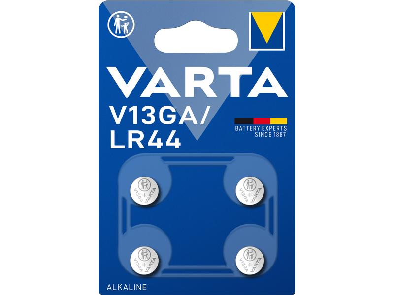 Varta Knopfzelle V13GA / LR44 , 4 Stück V 4034 im 4er-pack