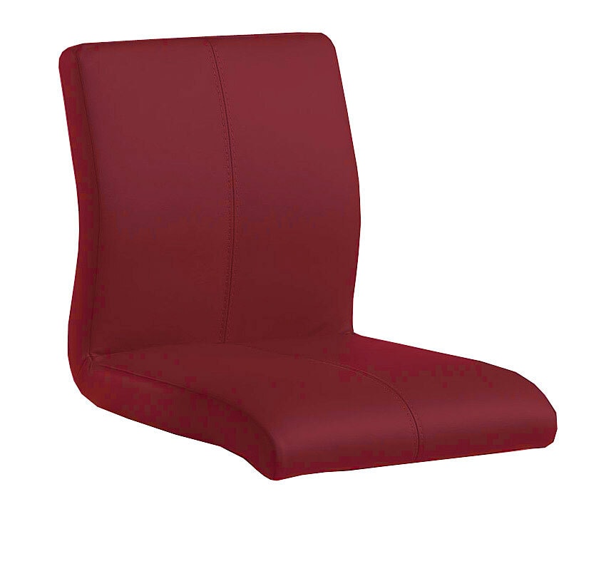 MONDO Barhocker AMATI 2er Set Edelstahl /Lederlook rot