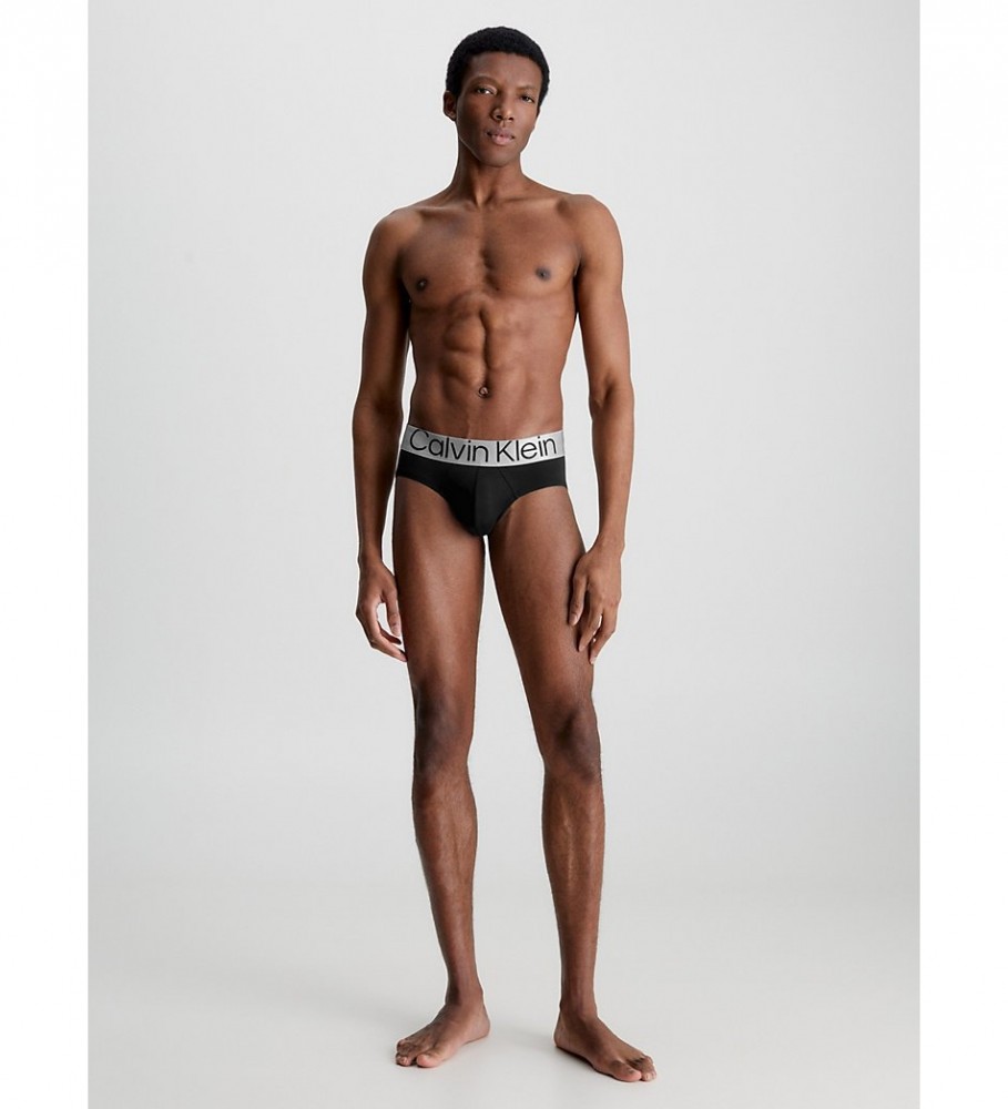 Calvin Klein Pacote com 3 Slips Steel Micro preto