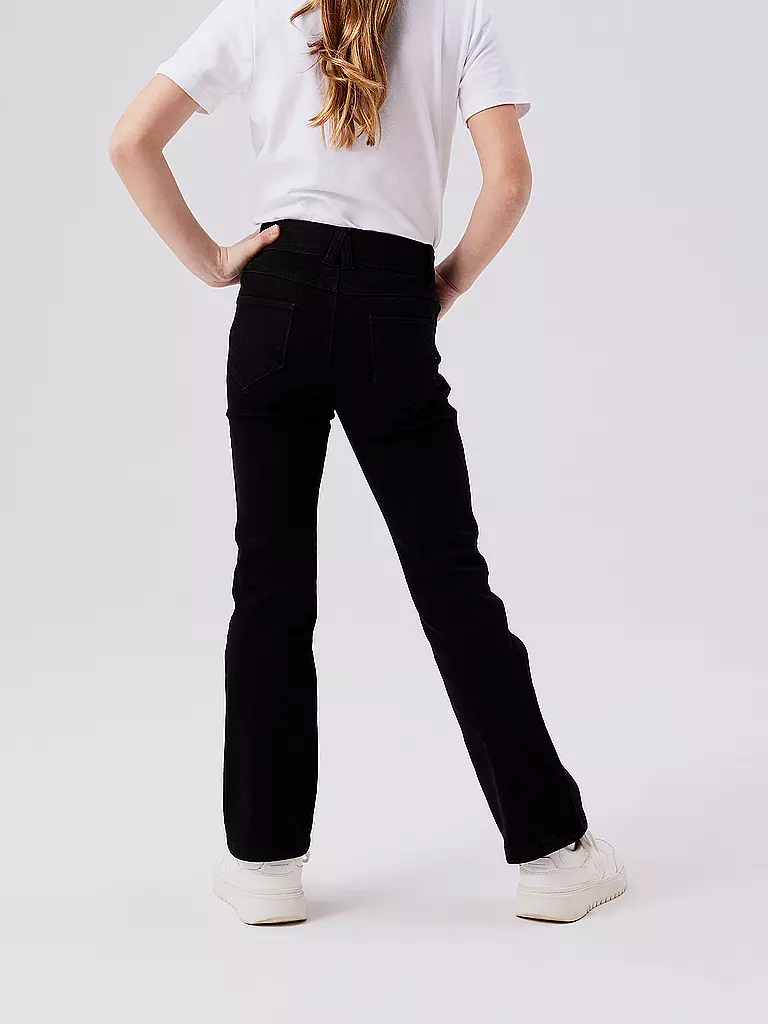 NAME IT Mädchen Jeans Skinny Bootcut Fit NKFPOLLY schwarz