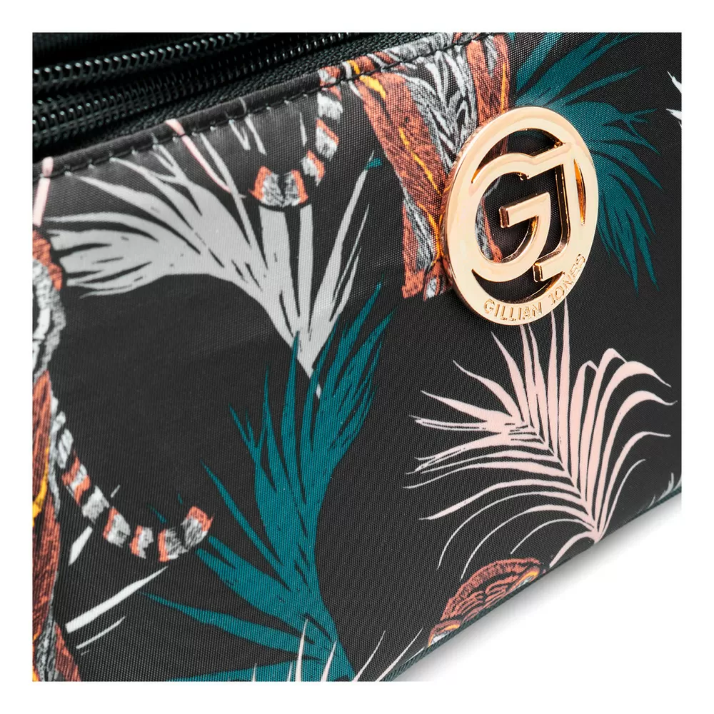 Gillian Jones Beautyboks sort tigre og palme print - 1 stk.