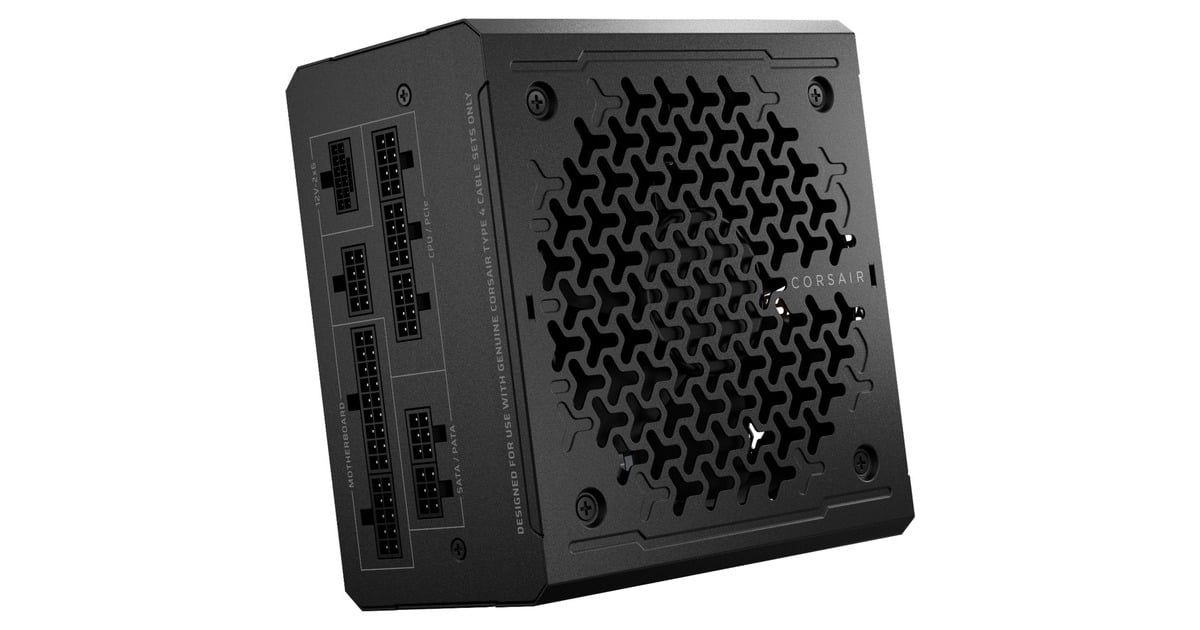 CorsairRM1000e (2025) modulaire 1000 watt voeding   (Zwart, 2x 12V-2x6, 2x PCIe)