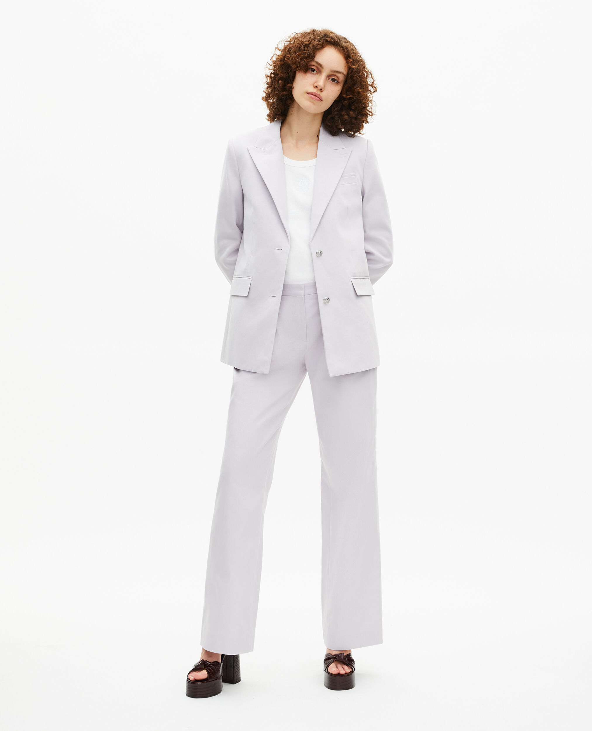 Veste de tailleur droite lilas