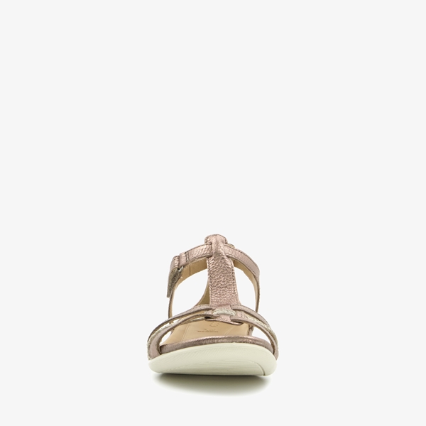 ECCO Flash leren dames sandalen beige/goud