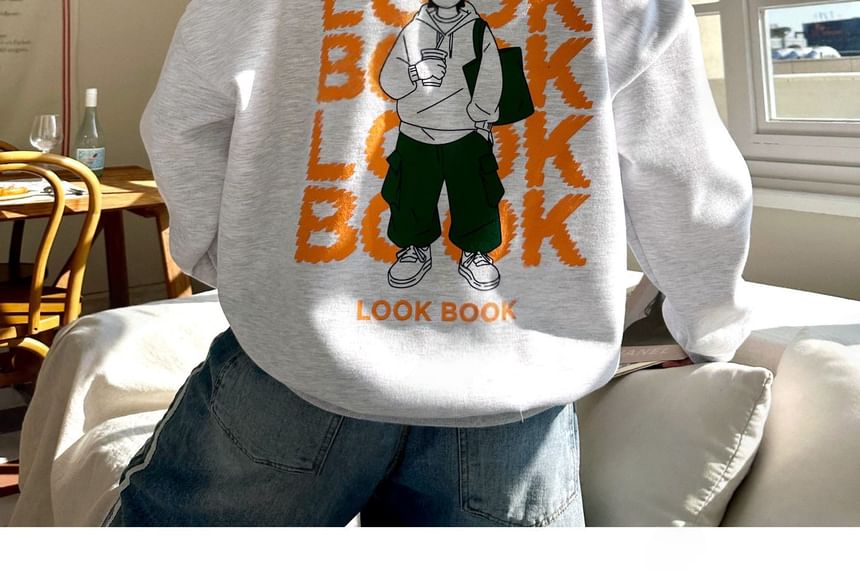 SeoulPop - Cartoon Print Loose-Fit Hoodie
