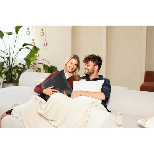 Spot On draadloos warmtekussen bouclé gebroken wit 45 x 60 cm - oplaadbaar en 3 warmtestanden