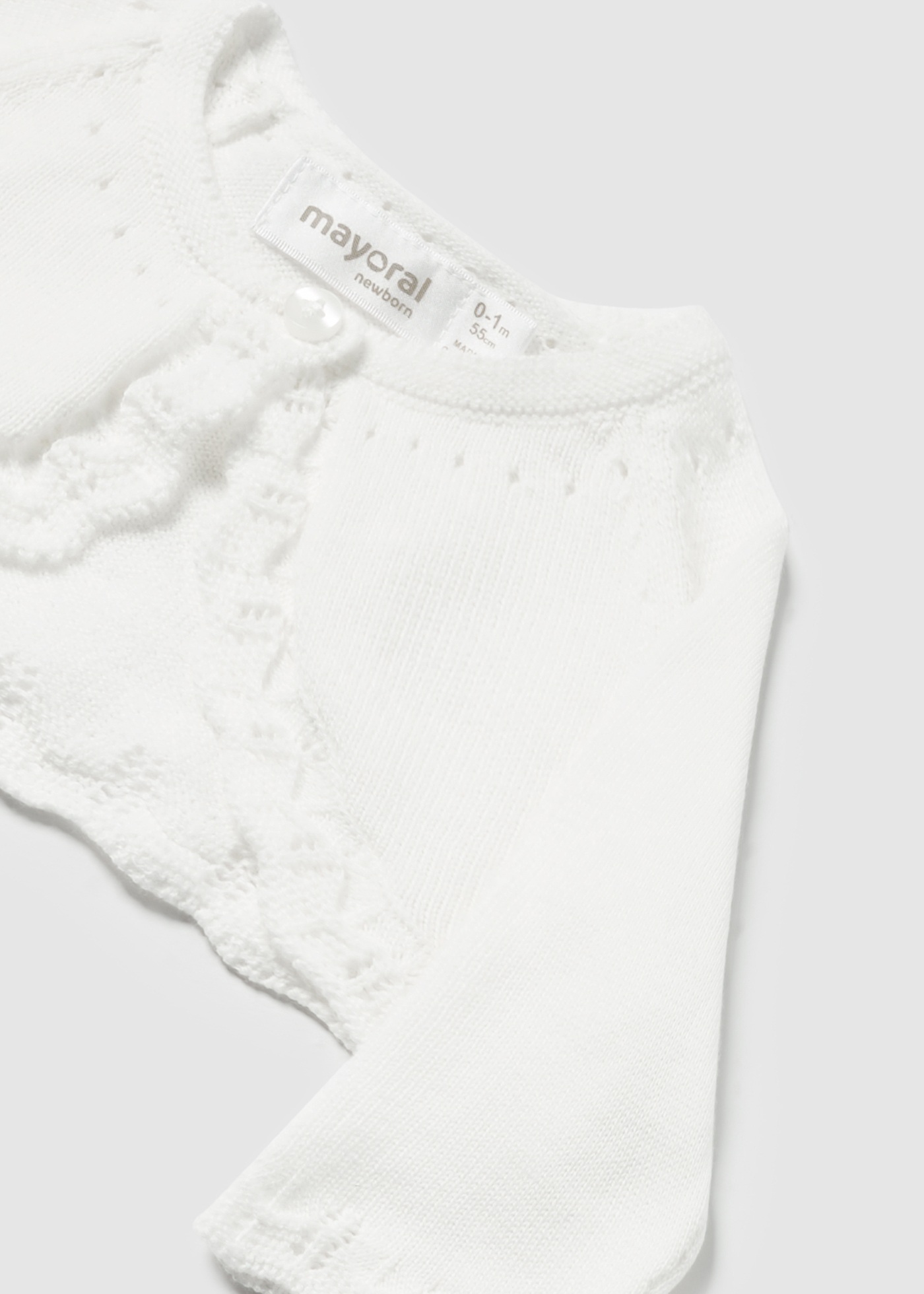 Rebeca tricot Better Cotton recém-nascido em mistura de linho