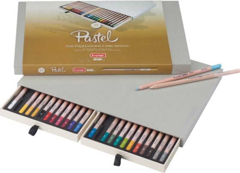 Bruynzeel Design - Pastelpotlood Box - 24 Kleuren - Hoogwaardige Pigmenten